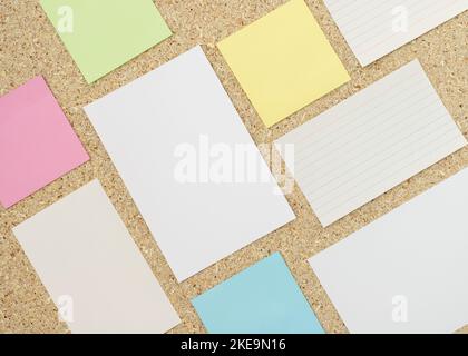 Blank colorful sticky notes with various sizes and colors Stock Photo