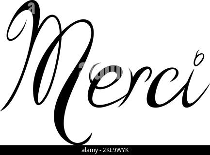 Merci beaucoup thank you very much in french Vector Image