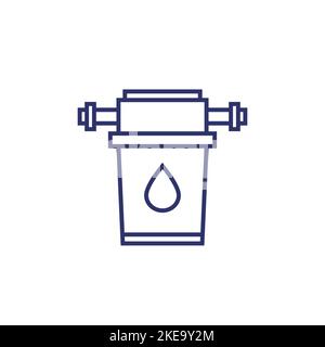 water filter icon, line design Stock Vector