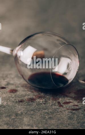 Spilled Red wine Stock Photo