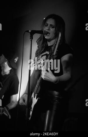 Cassidy Paris, Performing live with Wicked Smile at Hard Rock Hell XV, November 2022, photos by John Lambeth. Stock Photo