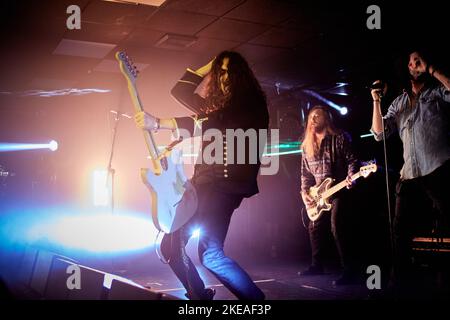 The Mercury Riots, Performing live at Hard Rock Hell XV, November 2022, photos by John Lambeth. Stock Photo