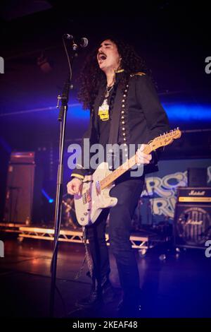 The Mercury Riots, Performing live at Hard Rock Hell XV, November 2022, photos by John Lambeth. Stock Photo