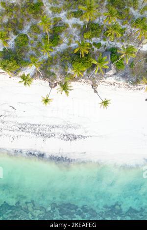 aerial view taken by drone of fantastic tourist resort, Zanzibar, Tanzania, Africa Stock Photo