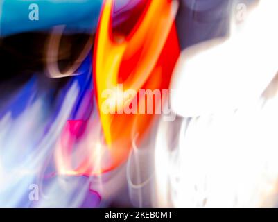 Abstract multi color light painting photography effect Stock Photo