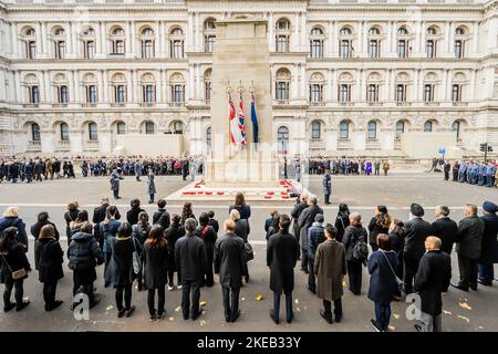 London, UK. 11th Nov, 2022. Remembrance day service at the Cenotaph organised by the Western Front Association. Credit: Guy Bell/Alamy Live News Stock Photo