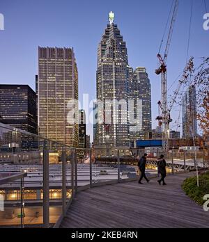 Elevated park at CIBC Square in Toronto Stock Photo