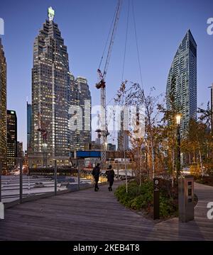 Elevated park at CIBC Square in Toronto Stock Photo