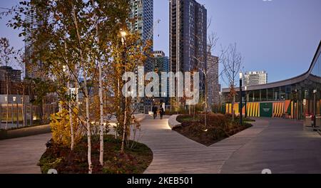 Elevated park at CIBC Square in Toronto Stock Photo