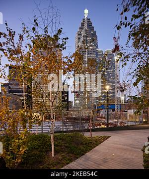 Elevated park at CIBC Square in Toronto Stock Photo