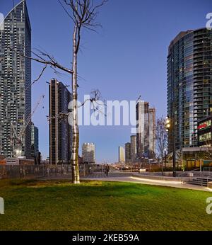 CIBC Square elevated park Stock Photo