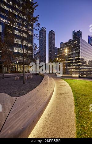 CIBC Square elevated park Stock Photo