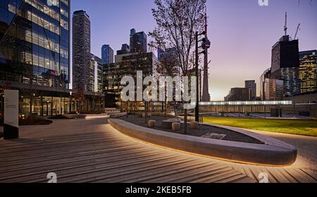 CIBC Square elevated park Stock Photo