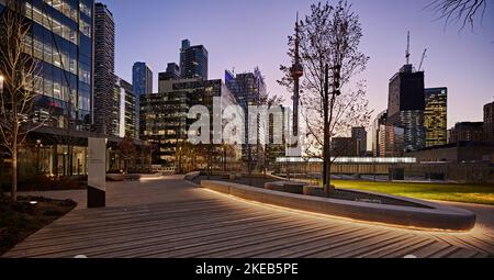 CIBC Square elevated park Stock Photo