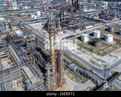 Tanks site for storage oil and petrochemical products Stock Photo