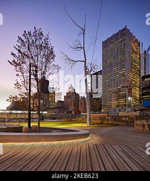 CIBC Square elevated park Stock Photo