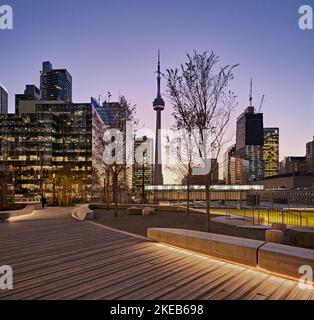 CIBC Square elevated park Stock Photo