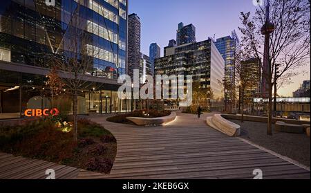 CIBC Square elevated park Stock Photo