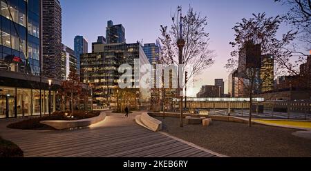 CIBC Square elevated park Stock Photo