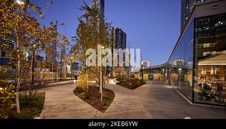 CIBC Square elevated park Stock Photo