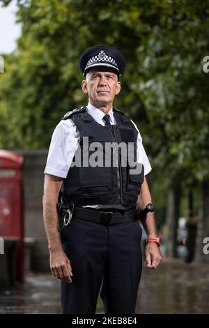 Chief Constable Andy Marsh, chief executive officer of the College of Policing, photographed on Victoria Embankment, London, UK Stock Photo