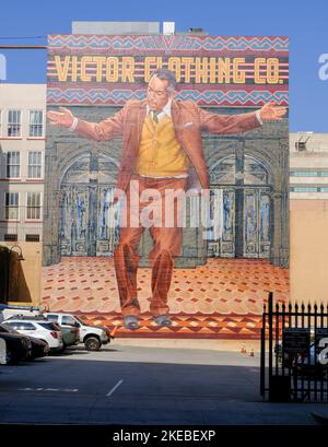 A mural in downtown Los Angeles, USA Stock Photo