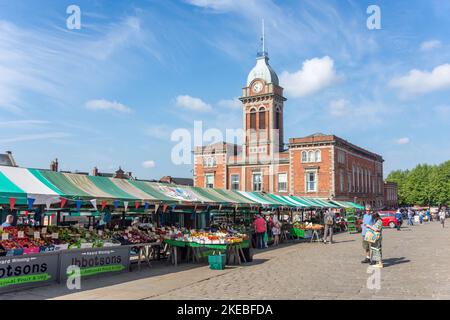 Chesterfield Market, Market Hall New Square, Chesterfield, Derbyshire, England, United Kingdom Stock Photo