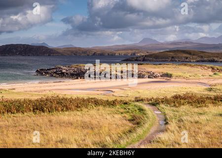 Firemore Beach on the Atlantic northwest coast of Scotland Stock Photo