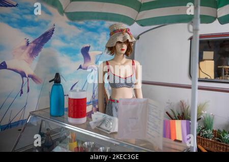 DDR Museum in Dragen on the island of Usedom in Mecklenburg Vorpommern. Stock Photo