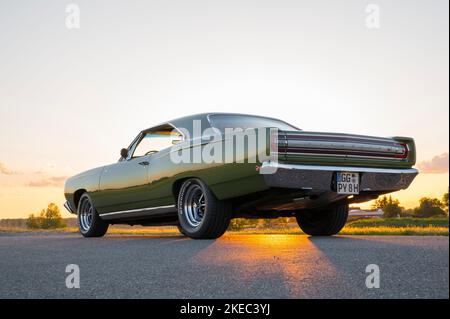 Plymouth Road Runner, year 1968, muscle car, vintage car, classic car, Mopar, Classic Car Stock Photo