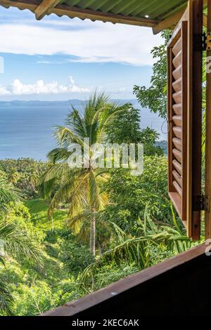 Ocean view window Caribbean Dominican Republic Stock Photo - Alamy