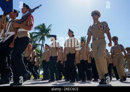 Miami Beach, Florida, USA. 1st Jan, 2018. Miami Navy JROTC Cadets march on Veterans Day Parade in Miami Beach on November 11, 2022 (Credit Image: © Orit Ben-Ezzer/ZUMA Press Wire) Stock Photo