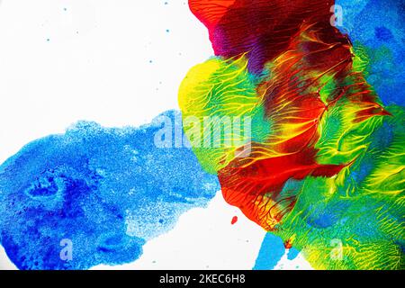 Texture created with acrylic paint mixed with organic and whimsical shapes perfect for backgrounds and graphic design Stock Photo