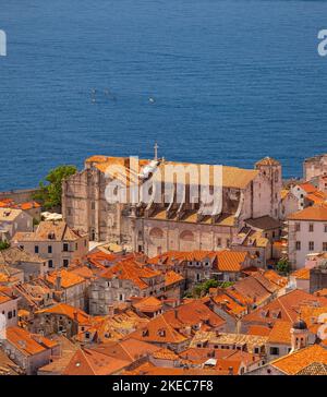 DUBROVNIK, CROATIA, EUROPE - St. Ignatius Church, in the walled fortress city of Dubrovnik on the Dalmation coast. Stock Photo