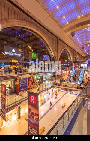 Leipzig, Main railway station Hauptbahnhof, shopping mall in Sachsen, Saxony, Germany Stock Photo