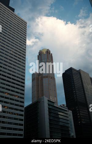 A vertical shot of high rise buildings in Bilbao, Spain Stock Photo - Alamy
