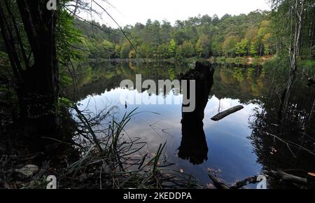 Located in Yalova, Turkey, Buyuk Dipsiz Lake is one of the protected areas of the region. Stock Photo