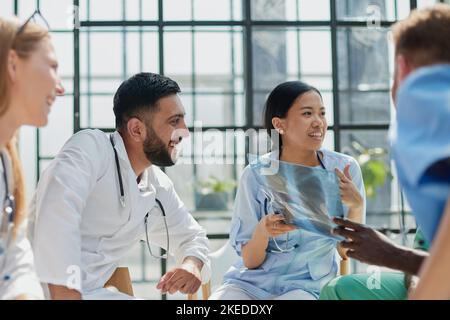 Group of Doctors and nurses Concept Teamwork in hospital for success work and trust in team Stock Photo