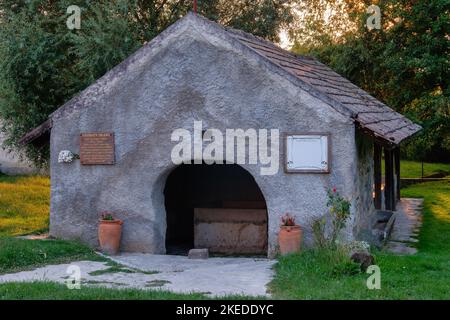 Public washhouse built on a spring used to serve the whole village - Koveskal, Hungary Stock Photo