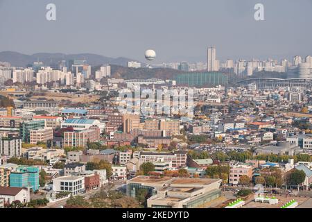 Cityscape of Suwon capital of Gyeonggi province in South Korea on 11 November 2022 Stock Photo