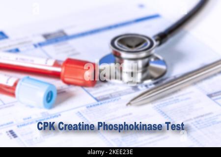 Creatine phosphokinase test, conceptual image Stock Photo