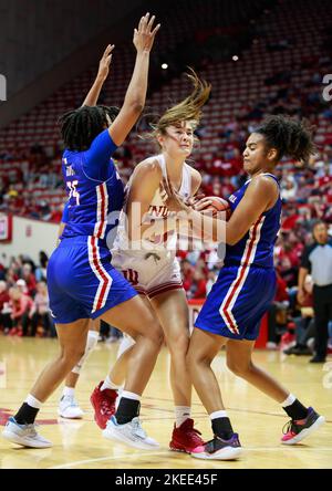 Indiana Hoosiers forward Lilly Meister (52) plays against UMass during ...