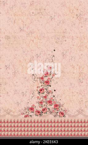 kurti design for digital and textile printing Stock Photo