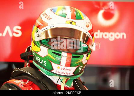 Interlagos, Brasilien. 11th Nov, 2022. 11/11/2022, Autodromo Jose Carlos Pace, Interlagos, FORMULA 1 HEINEKEN GRANDE PREMIO DO BRASIL 2022, in the picture Charles Leclerc (MCO), Scuderia Ferrari Credit: dpa/Alamy Live News Stock Photo