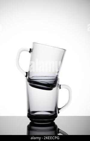 Empty coffee glass Stock Photo