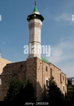 Minaret, Al-Omari Mosque, Beirut, Lebanon, Middle East Stock Photo