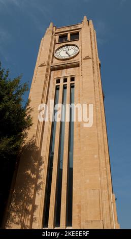 Clock Tower, Place d'Etoile (Nejmeh Square), Beirut, Lebanon, Middle East Stock Photo