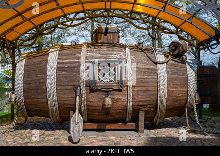 SESTRORETSK, RUSSIA - MAY 29, 2022: Monument to the first Russian submarine close-up, Sestroretsk (Saint Petersburg) Stock Photo
