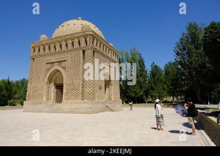 Bukhara Uzbekistan the ancient Ismail Samani Mausoleum seen in August 2022 Stock Photo