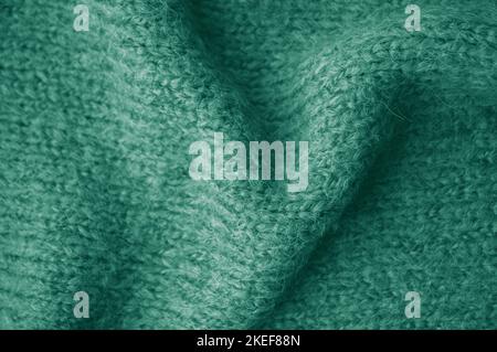 Handmade knitted texture with detail woven threads. Stock Photo